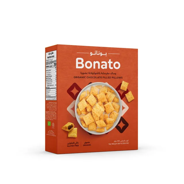 Bonato Organic Chocolate Filled Pillows, 300g