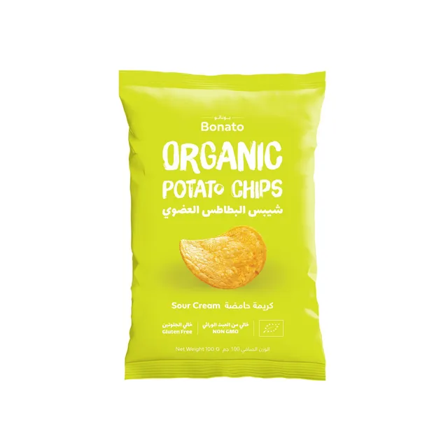 Bonato Organic Sour Cream Potato Chips, 100g