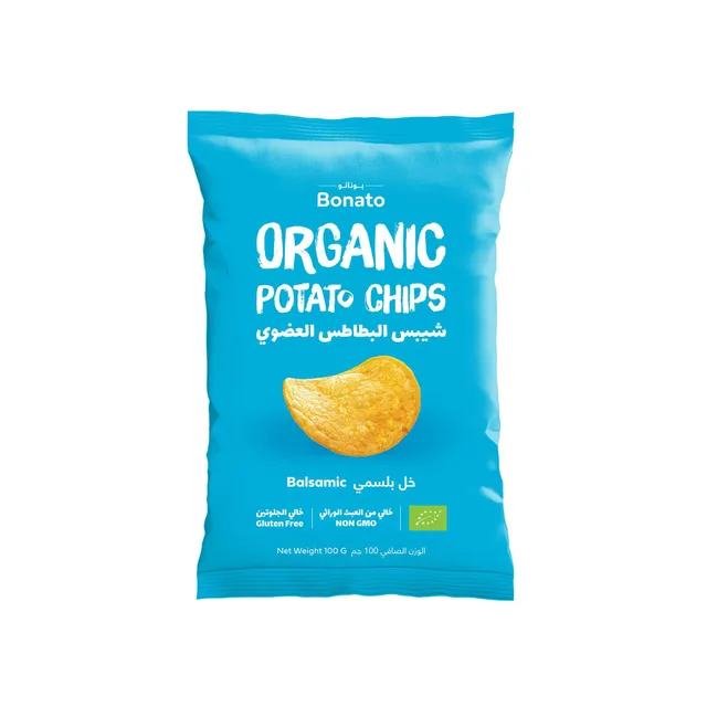 Bonato Organic Balsamic Vinegar Potato Chips, 100g