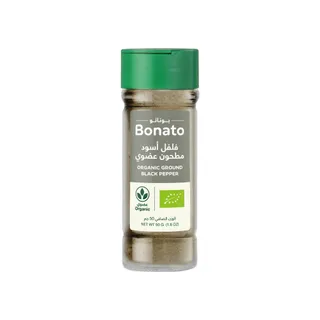 Bonato Organic Ground Black Pepper, 50g