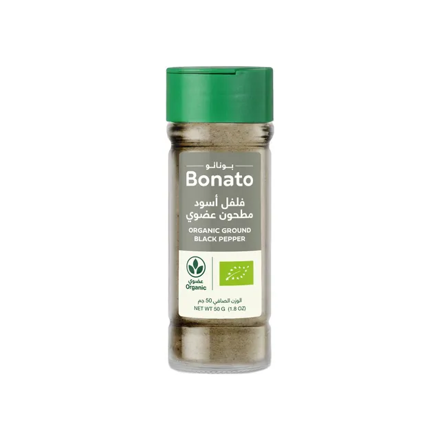 Bonato Organic Ground Black Pepper, 50g
