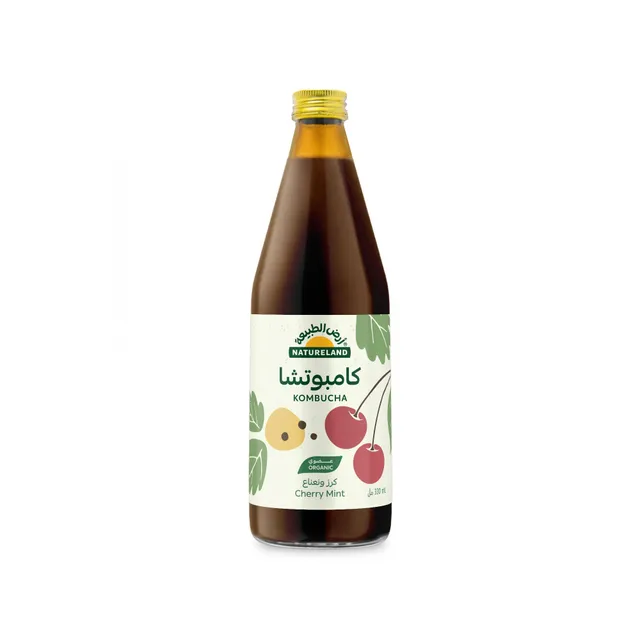 Natureland Organic Cherry Mint Kombucha, 330ml