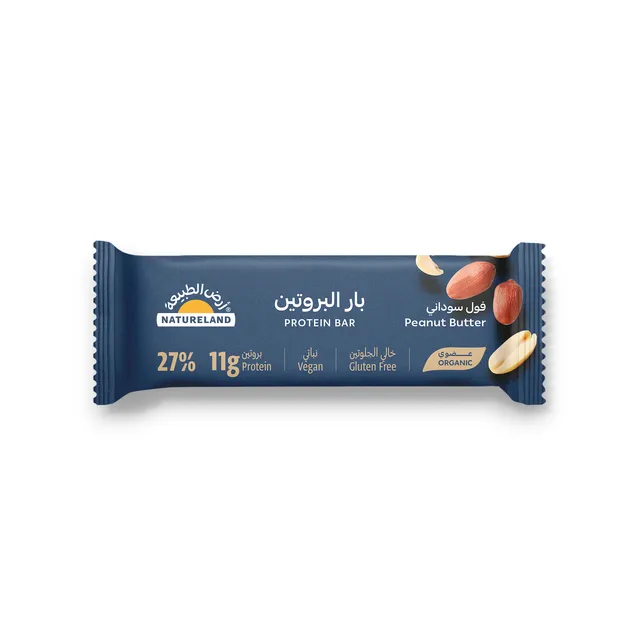 Natureland Organic Protein Bar with Peanut Butter, 40g