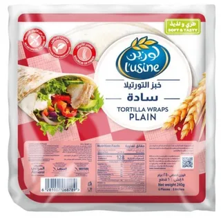 L'usine Tortilla Wraps Plain, 240g