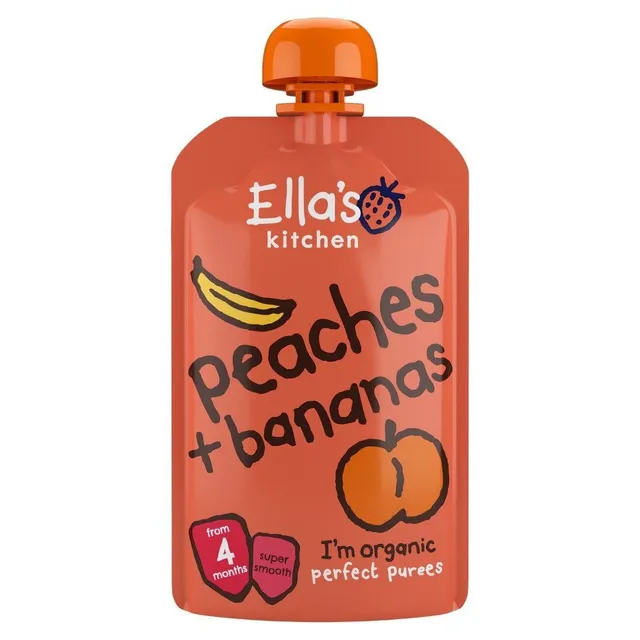 Ella's Kitchen Organic Peaches + Bananas Baby Food 120g