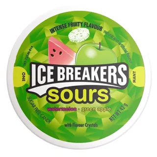 Ice Breakers Watermelon & Green Apple Sour Candy, 42g