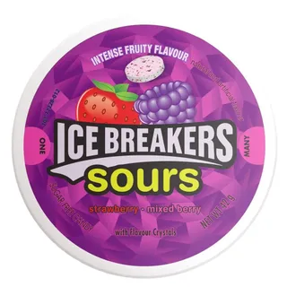 Ice Breakers Strawberry & Mixed Berries Sour Candy 42 g