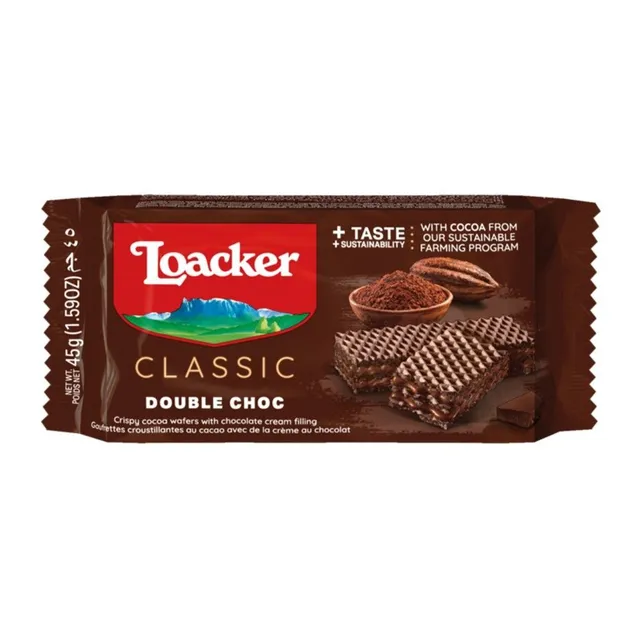 Loacker Double Chocolate Wafer 45 G
