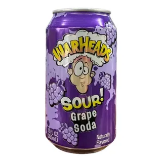 Warheads Sour Grape Soda, 355ml