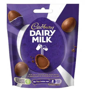 Cadbury Dairy Milk Chocolate Mini Eggs Bag, 77g