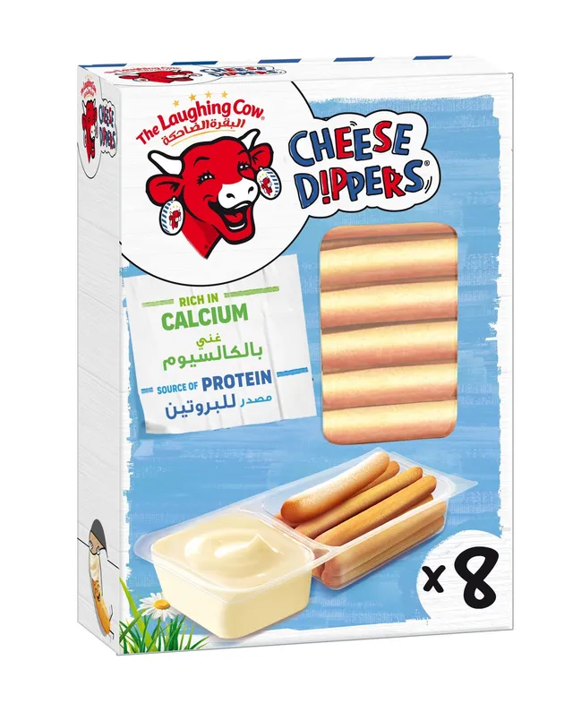 La Vache Qui Rit Dip & Crunch Cheese & Breadstick Snack, 8 Pieces, 280g