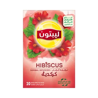 Lipton Herbal Infusion Hibiscus Tea Bags, 20 Pieces
