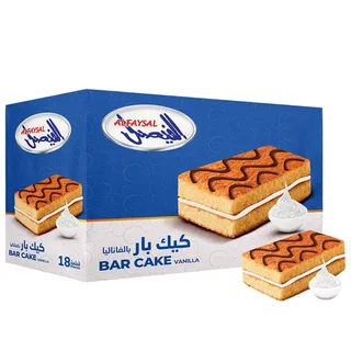 Al Faysal Vanilla Bar Cake Filled with Vanilla Cream, 450g