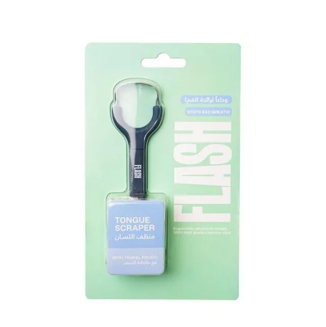 Flash Dark Blue Tongue Scraper