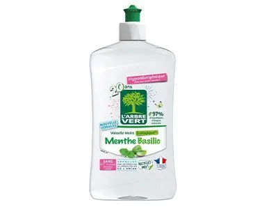 L'Arbre Vert Mint Basil Hypoallergenic Dishwashing Liquid, 500ml