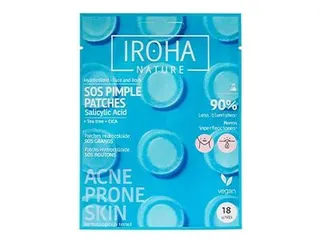 Iroha Nature SOS Pimples Patches for Acne Prone Skin, Hypoallergenic Vegan, 18 Units