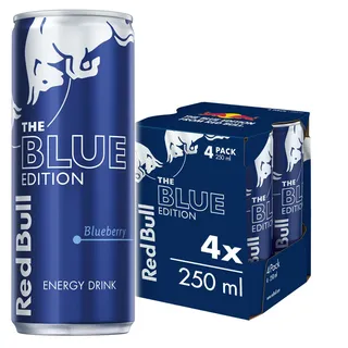ريد بول الإصدار الأزرق توت أزرق مشروب طاقة، 4x250ml