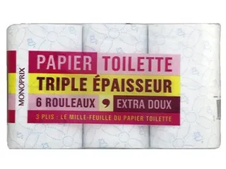 Monoprix Extra Soft Triple Thickness Toilet Paper, 6 Rolls