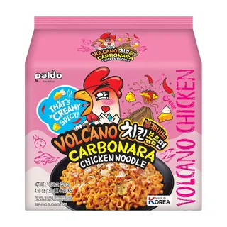 Paldo Volcano Carbonara Chicken Noodle, 4x130g
