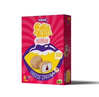 Icenack Cookie Bites Cheesecake Ice Cream, 6x37g