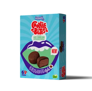 Icenack Cookie Bites Brownie Ice Cream, 6x37g