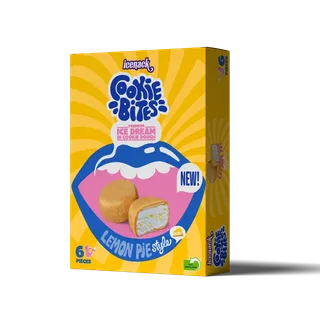 Icenack Cookie Bites Lemon Pie Ice Cream, 6x37g
