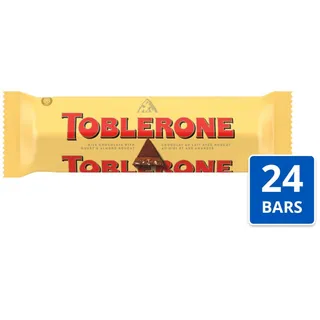 Toblerone Swiss Milk Chocolate With Honey & Almond Nougat 24 X 50 Gr