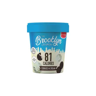 The Brooklyn Creamery 81 Calorie Cookies n Cream Ice Cream Cup, 125ml