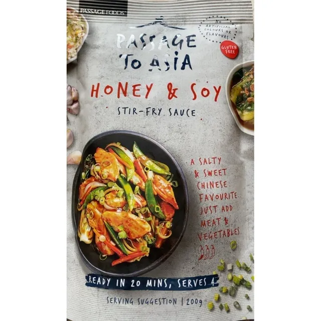 Passage Foods Honey & Soy Stir Fry Sauce, 200g