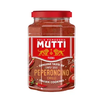 Mutti Tomato Sauce with Chilli Pepper Glass Jar, 400g