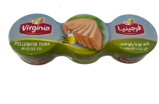 فيرجينيا يلوفين تونة في زيت الزيتون، 3x170g