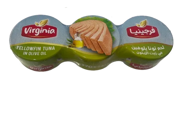 فيرجينيا يلوفين تونة في زيت الزيتون، 3x170g