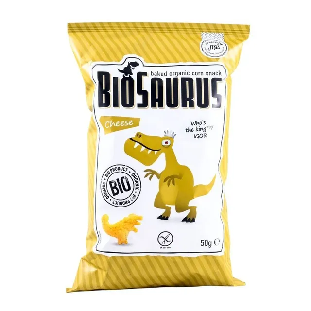 Mclloyd's Biosaurus Organic Cheese Flavor Baked Corn Snack, 50g