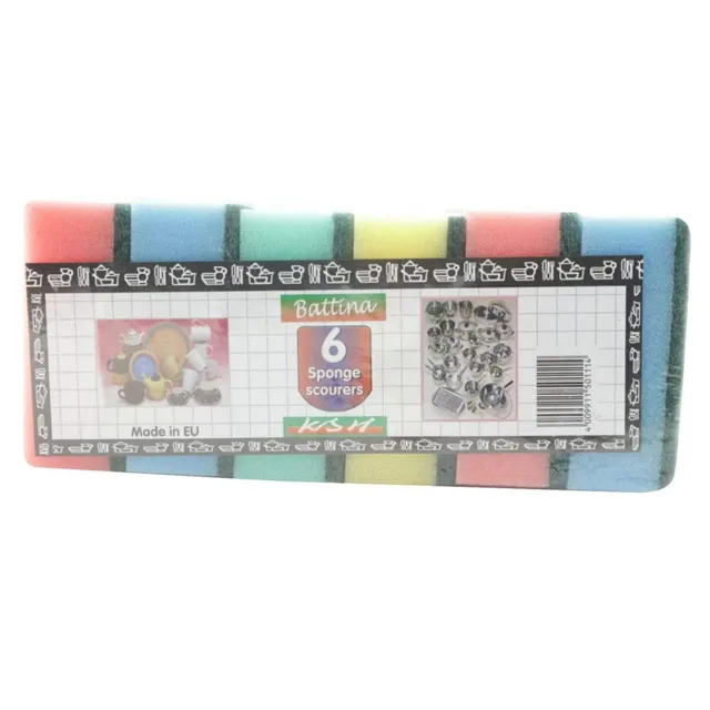 Battina Dishwash Sponge, 6 Pieces