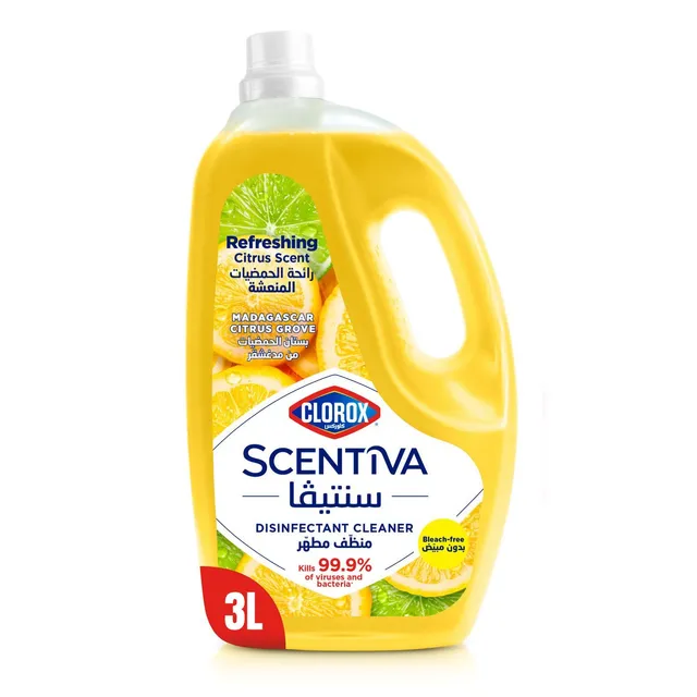 Clorox Scentiva Disinfectant Floor Cleaner Madagascar Citrus Grove, 3L