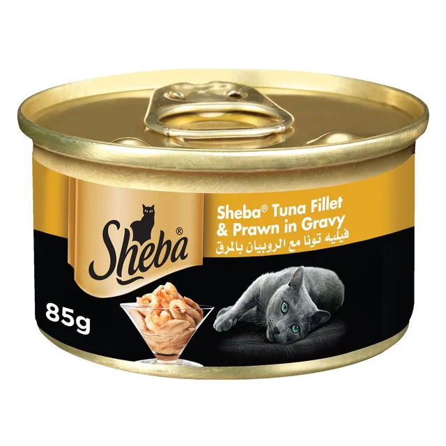 Sheba Tuna Fillet and Prawn in Gravy Cat Food, 85g