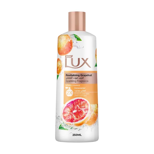 لاكس غسول جسم منعش بالجريب فروت مع خلاصة فيتامين سي و2x انتعاش, 250ml