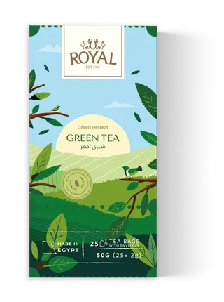 Royal Herbs Green Tea Tea Bags, 25 Tea Bags