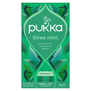 Pukka Three Mint Organic Herbal Teabags, 20 Teabags