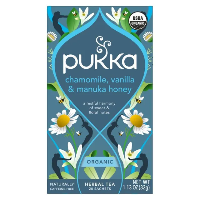 Pukka Organic Tea with Chamomile, Vanilla & Manuka Honey, 20 Pieces