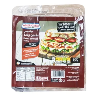 Americana Xtra Smoked Turkey Slice, 250g