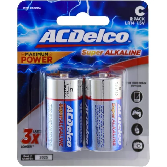 ACDelco ألكالاين C2 بطارية 2 pc