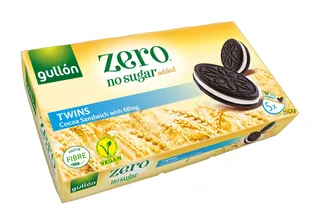 Gullon Zero Twins Cocoa Sandwich Biscuits with Filling - No Added Sugar, 210g