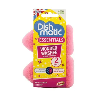Dishmatic Wonder Washee Sponge Scourers, 2 Pieces