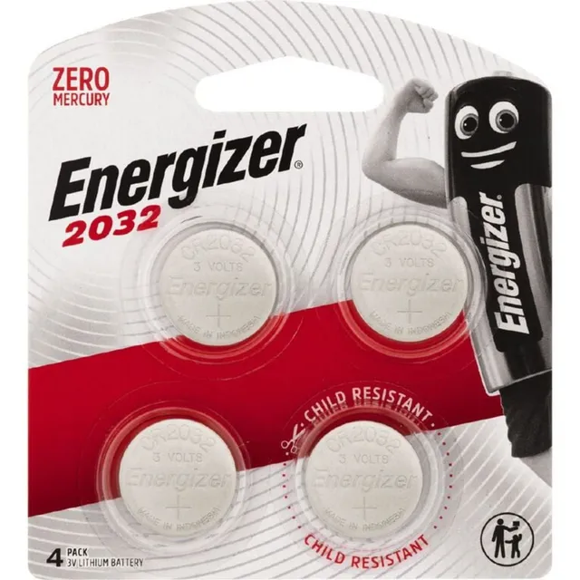 Energizer Lithium Coin Batteries 2032 3V, 4 Pack