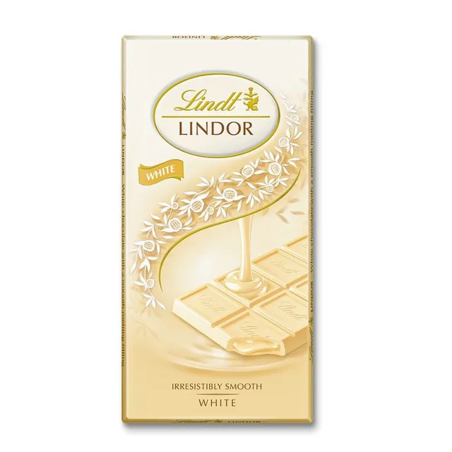Lindt Lindor White Chocolate Tablet, 100g