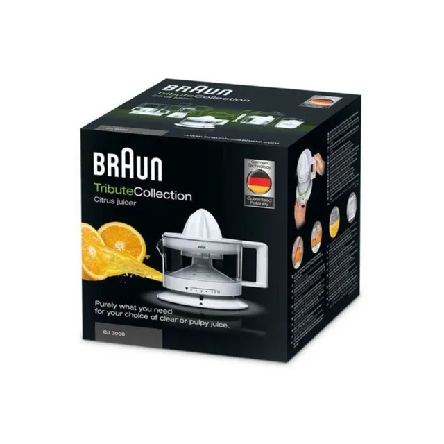 Braun CJ3000 WH Tribute Collection Citrus Juicer