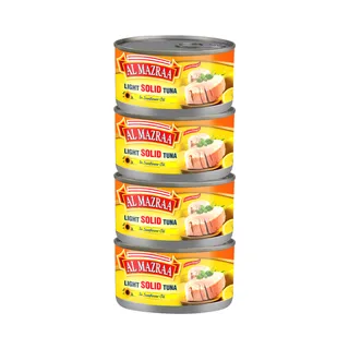 المزرعة تونة صلبة خفيفة في زيت عباد الشمس, 4x170g