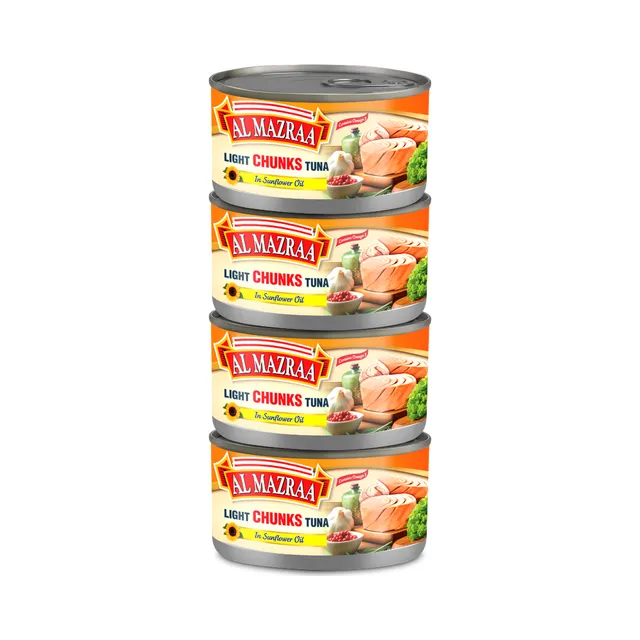 المزرعة تونة قطع خفيفة في زيت عباد الشمس, 4x170g