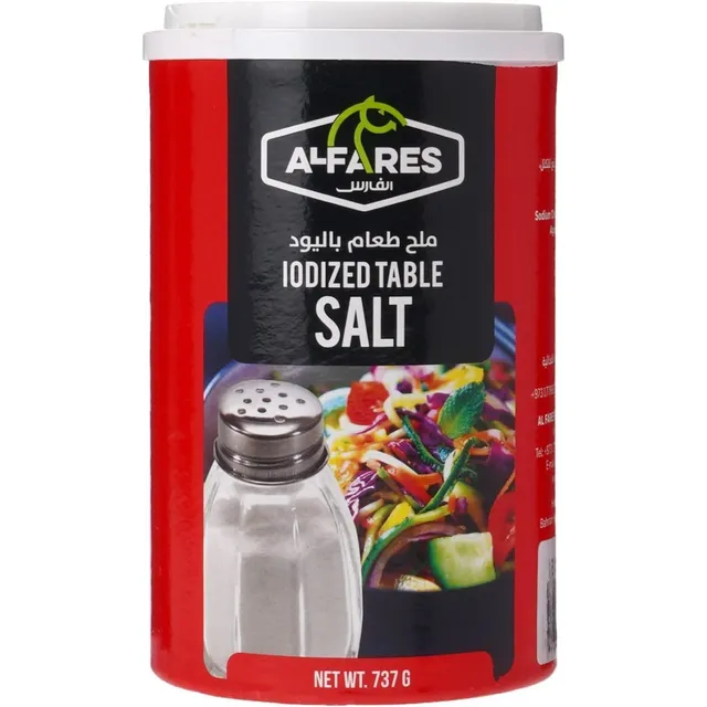 Al Fares Iodized Table Salt, 737g